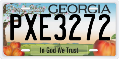 GA license plate PXE3272