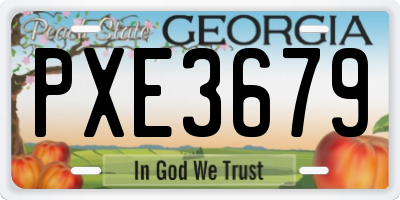 GA license plate PXE3679