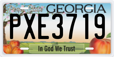 GA license plate PXE3719
