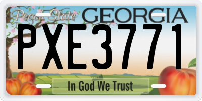 GA license plate PXE3771