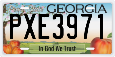 GA license plate PXE3971