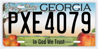 GA license plate PXE4079