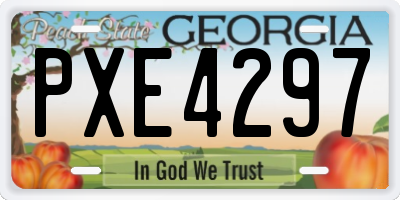 GA license plate PXE4297