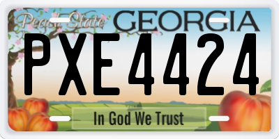 GA license plate PXE4424