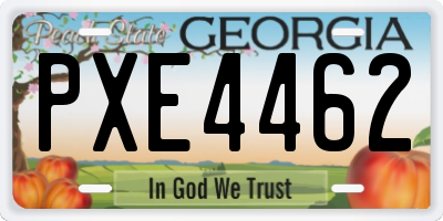 GA license plate PXE4462