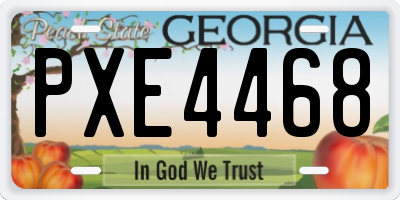 GA license plate PXE4468