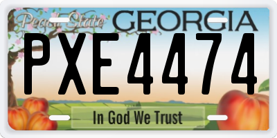 GA license plate PXE4474