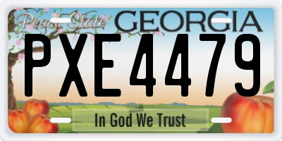 GA license plate PXE4479