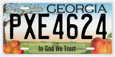 GA license plate PXE4624