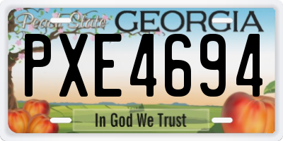 GA license plate PXE4694