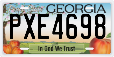 GA license plate PXE4698