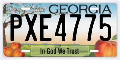 GA license plate PXE4775