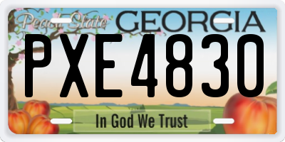 GA license plate PXE4830