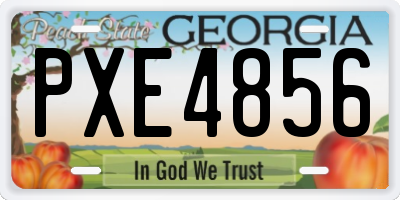 GA license plate PXE4856