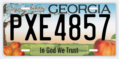 GA license plate PXE4857
