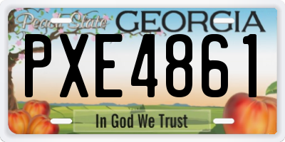 GA license plate PXE4861