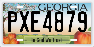GA license plate PXE4879