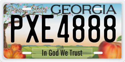 GA license plate PXE4888