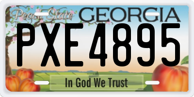 GA license plate PXE4895