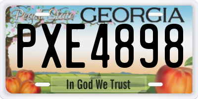 GA license plate PXE4898