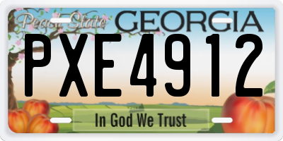 GA license plate PXE4912