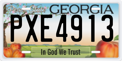 GA license plate PXE4913