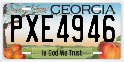 GA license plate PXE4946