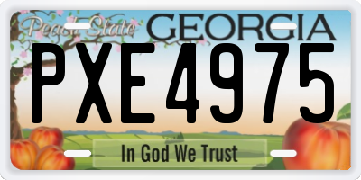 GA license plate PXE4975