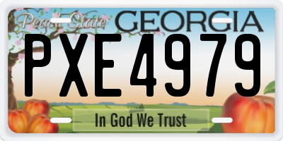 GA license plate PXE4979