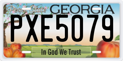 GA license plate PXE5079