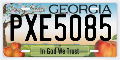 GA license plate PXE5085
