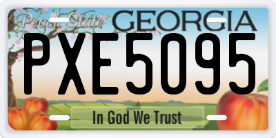 GA license plate PXE5095