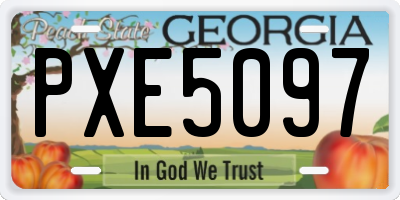 GA license plate PXE5097