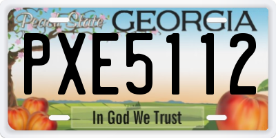 GA license plate PXE5112