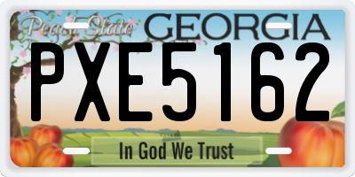 GA license plate PXE5162