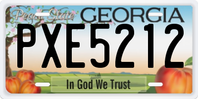 GA license plate PXE5212
