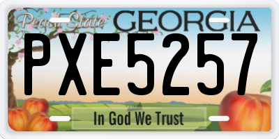 GA license plate PXE5257
