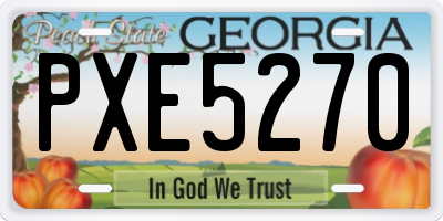 GA license plate PXE5270