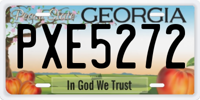 GA license plate PXE5272