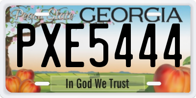 GA license plate PXE5444