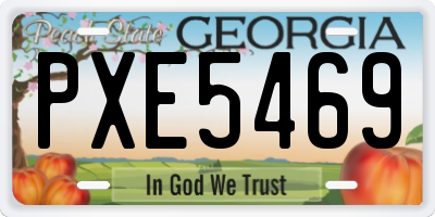 GA license plate PXE5469