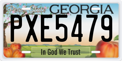 GA license plate PXE5479