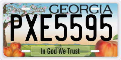 GA license plate PXE5595