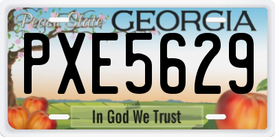 GA license plate PXE5629
