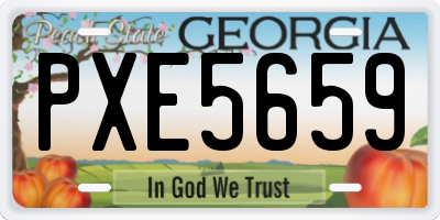 GA license plate PXE5659