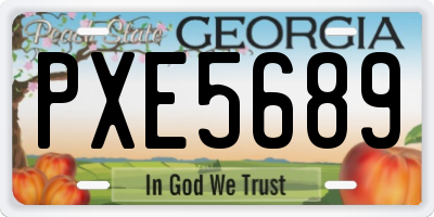 GA license plate PXE5689