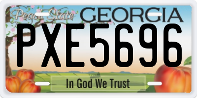 GA license plate PXE5696