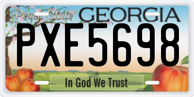 GA license plate PXE5698