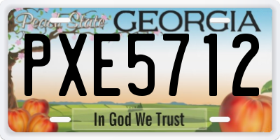 GA license plate PXE5712