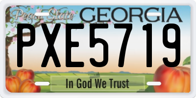 GA license plate PXE5719